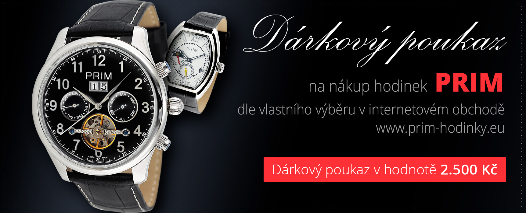 Hodinky Dárkový poukaz v hodnotě 2.500